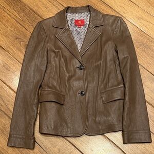 Cole Haan Brown Leather Blazer